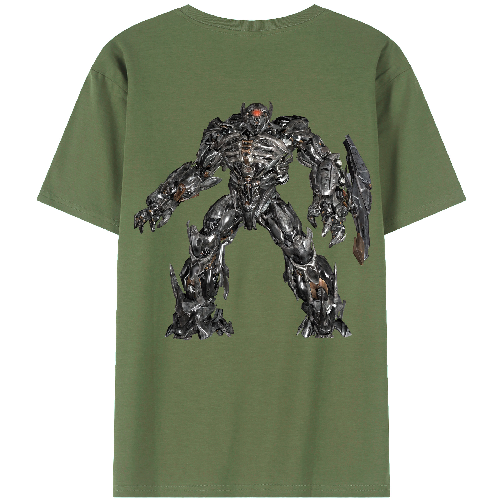 （画像用） Transformers トランスフォーマー 綿100％ メンズ半袖Tシャツ（バックプリント） 通気性
